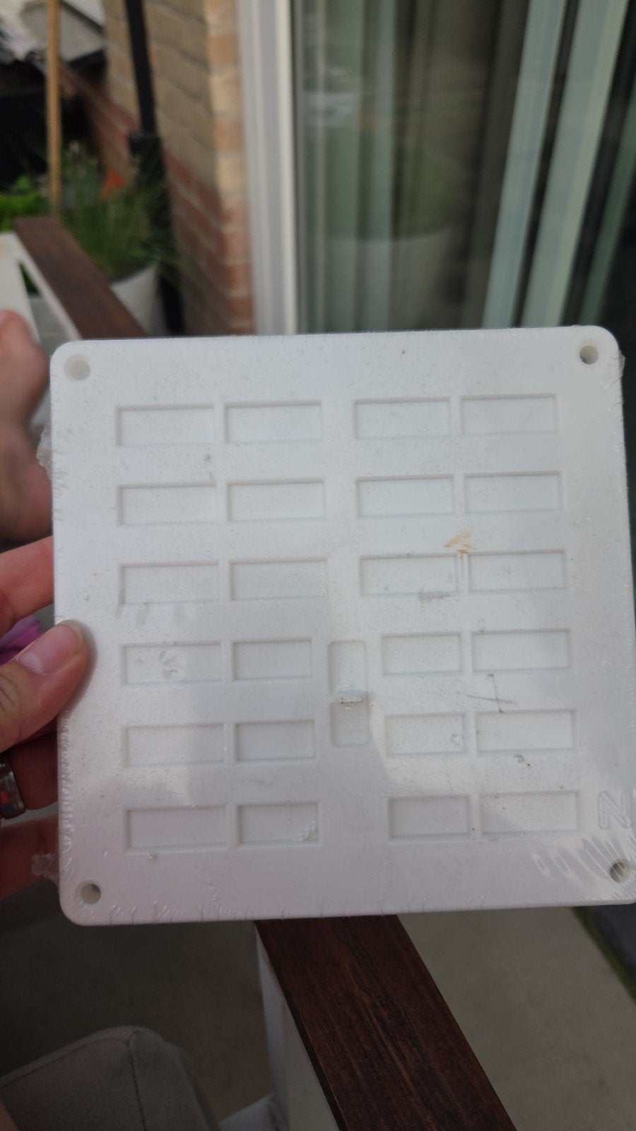 Ventilatierooster wit 160x160mm met koordbediening, Ophalen of Verzenden, Nieuw, Overige materialen, Overige typen
