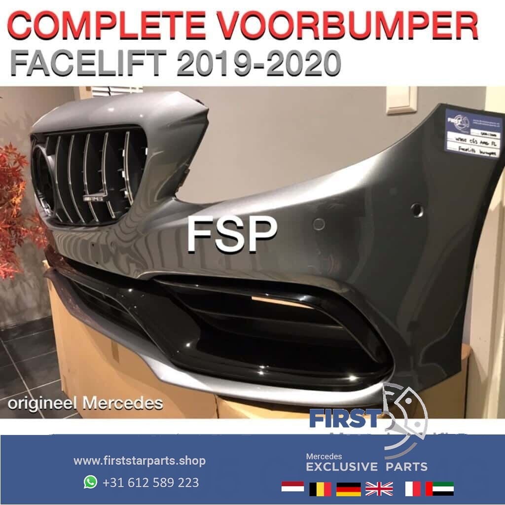 W205 S205 FACELIFT C63 AMG VOORBUMPER + GT GRIL COMPLEET Mer, Gebruikt, -, Voor, Ophalen of Verzenden