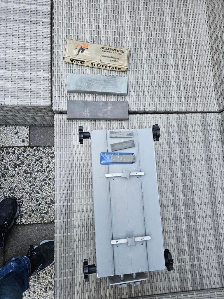 Schaarsen slijpblok + slijpstenen en polijstblok, Ophalen of Verzenden