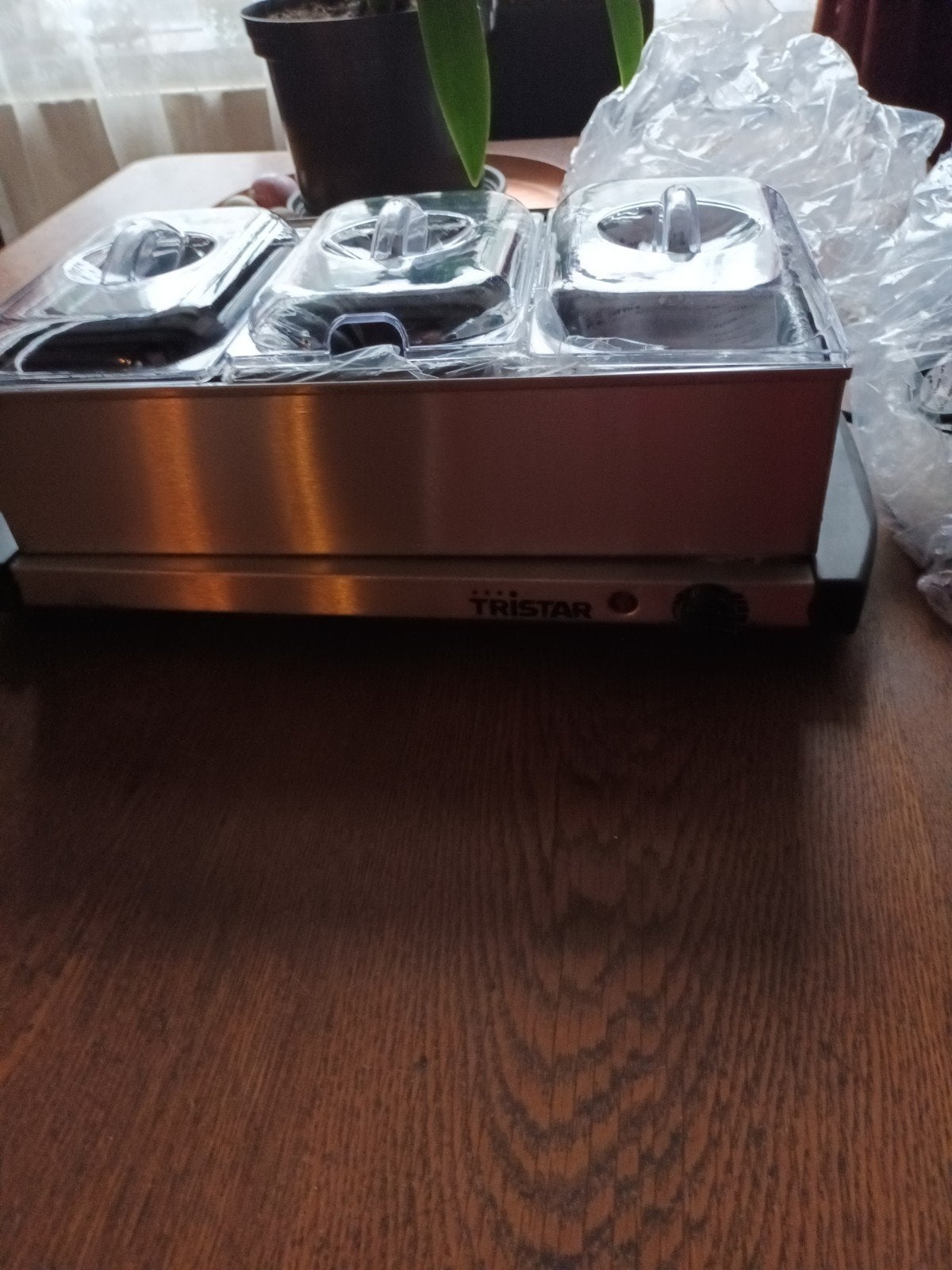 Tristar Buffet Server BP-2979 - Warmhoudplaat met 3 schalen, Ophalen, Overige typen, Metaal, Nieuw
