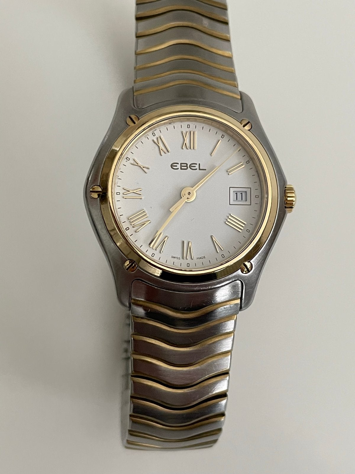 Ebel Wave Zwitserse precisie staal-Goud 18k, Overige merken, Staal, Polshorloge, Ophalen of Verzenden