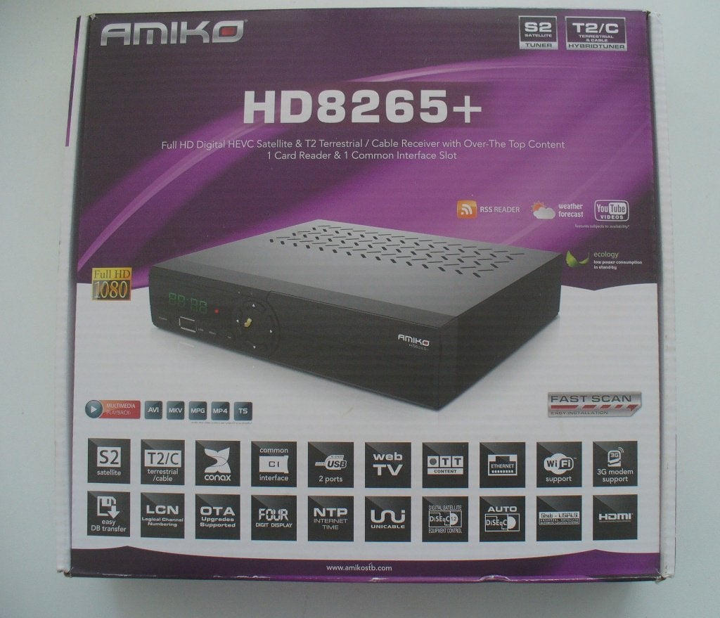amiko HD8265+ satalietontvanger, Ophalen, Nieuw, HDMI