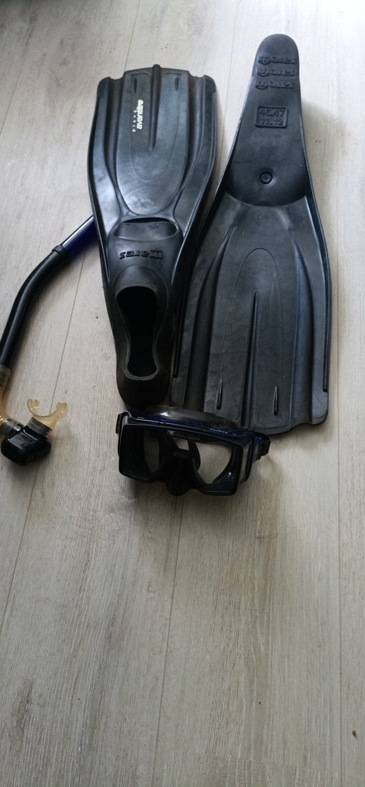Snorkelset: Mares vinnen, Suunto masker en Cressi snorkel, Ophalen of Verzenden