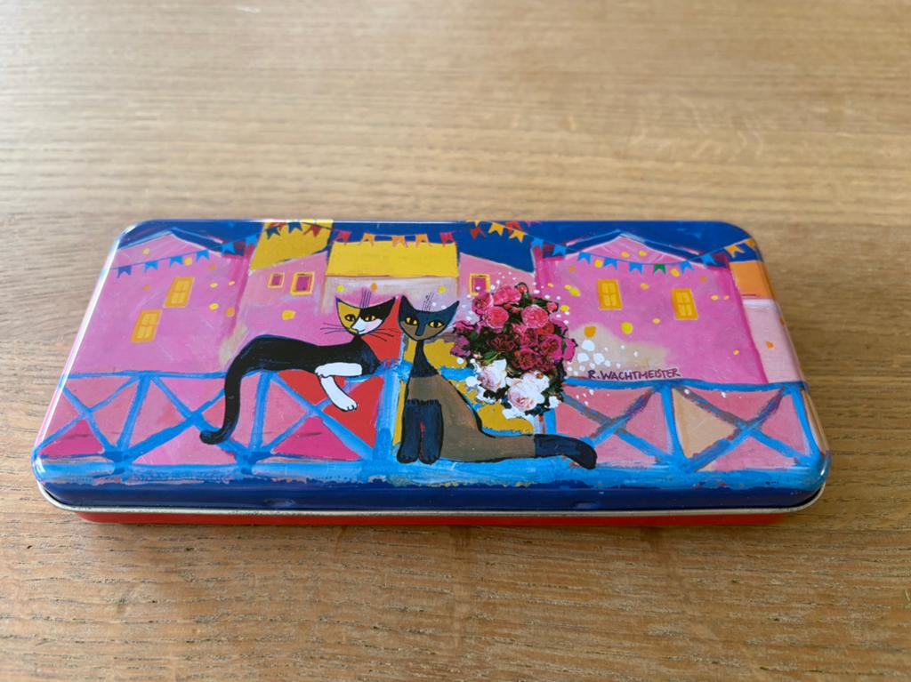 Mooie vintage metalen brillen koker Rosina Wachtmeister, Verzamelen, Ophalen of Verzenden, Zo goed als nieuw, Overige, Overige merken