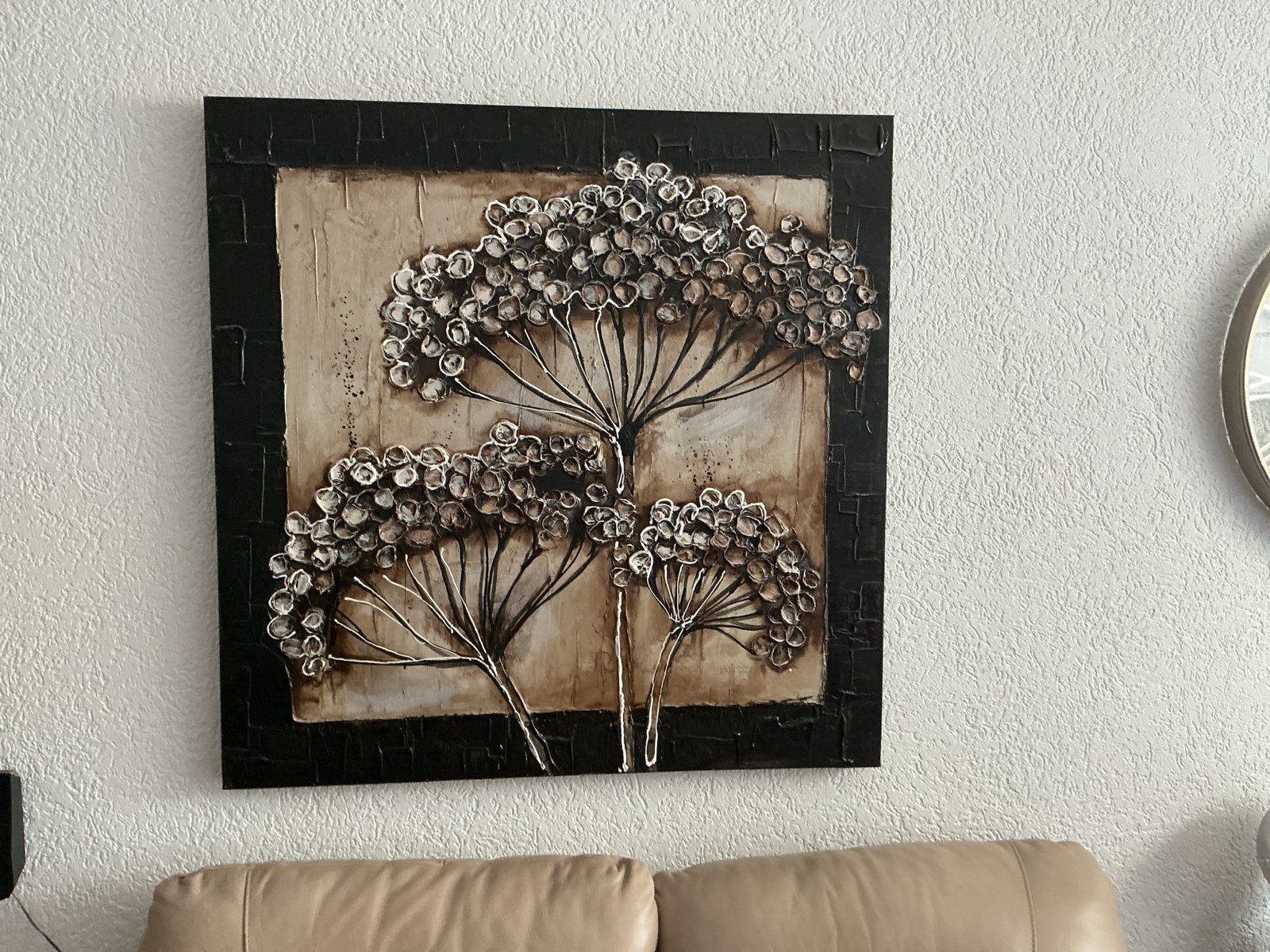 Prachtig 3D Schilderij 100x100 cm - Blikvanger, Antiek en Kunst, Ophalen, 3D-effect, Gemengde techniek, Overige materialen