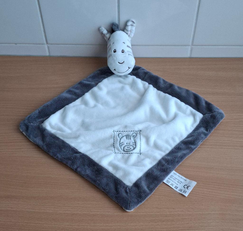 Knuffeldoekje Knuffel Action ZDT, ZD Trading Zebra Wit Grijs, Overige merken, Ophalen of Verzenden, Zo goed als nieuw, Wasbaar