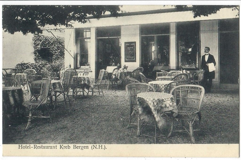 Bergen - Hotel-Restaurant Kreb, Verzenden, Voor 1920, Gelopen, Noord-Holland