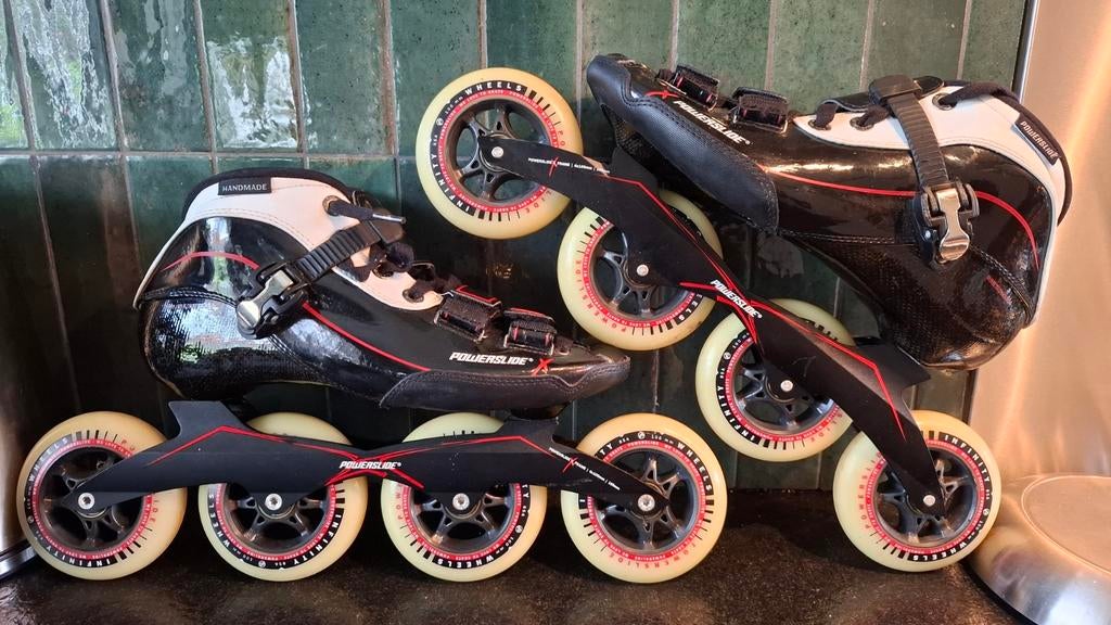 Powerslide X-skate skeeler 4x100mm X frame, Sport en Fitness, Skeelers, Zo goed als nieuw, Inline skates 4 wielen, Powerslide