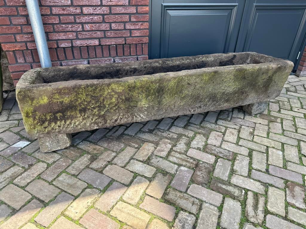 Lange Bentheimer zandsteen bloembak / trog, Ophalen, Gebruikt