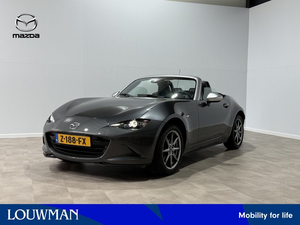 Mazda MX-5 1.5 SkyActiv-G 132 Luxury Limited (bj 2023), Auto's, Mazda, 12 maanden, Achterwielaandrijving, 4 cilinders, Leder en Stof