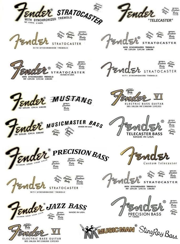 16 Restauratiedecals, Ophalen of Verzenden, Nieuw, Elektrische gitaar