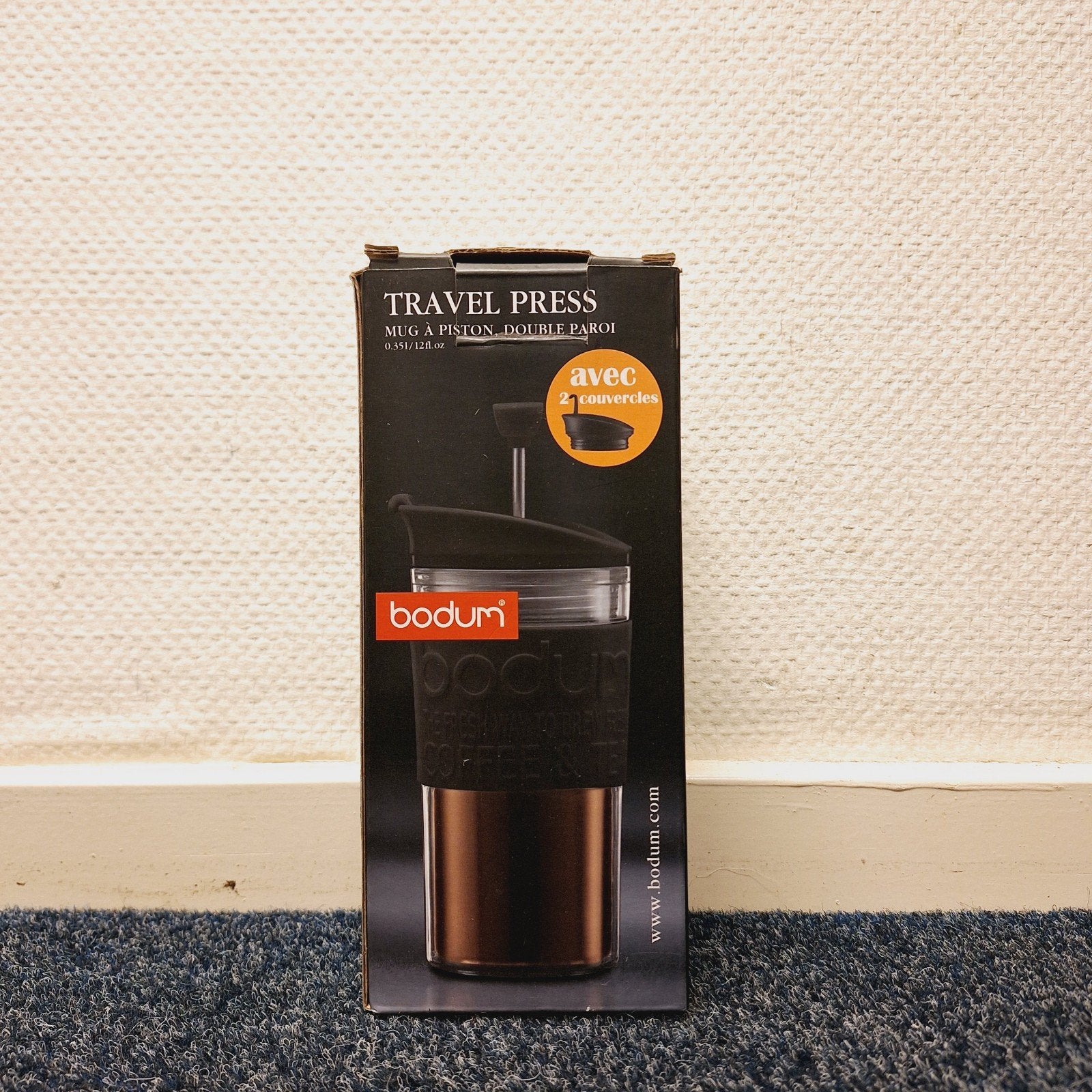Nieuw: Bodum Travel Press | Koffiebeker met Pers | 0.35 L, ., Nieuw, Ophalen of Verzenden, .