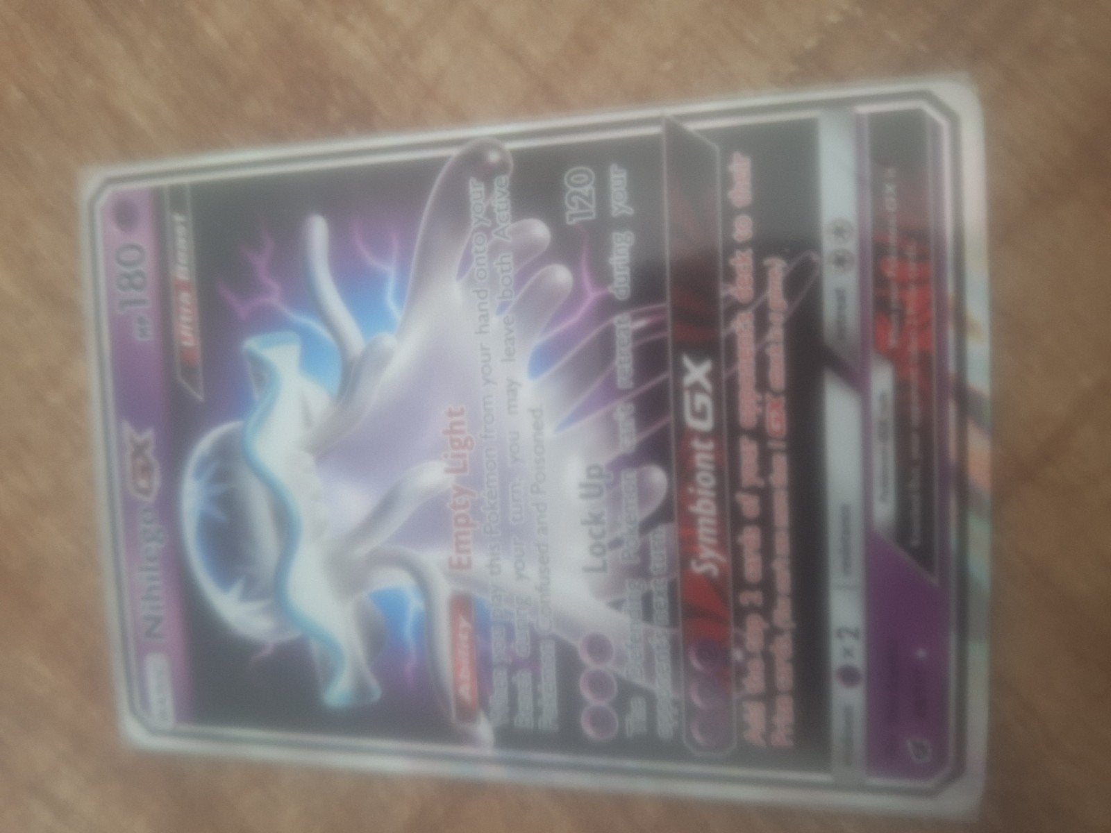 Nihilego GX Pokemon Kaart - Ultra Rare, Ophalen, Zo goed als nieuw, Losse kaart