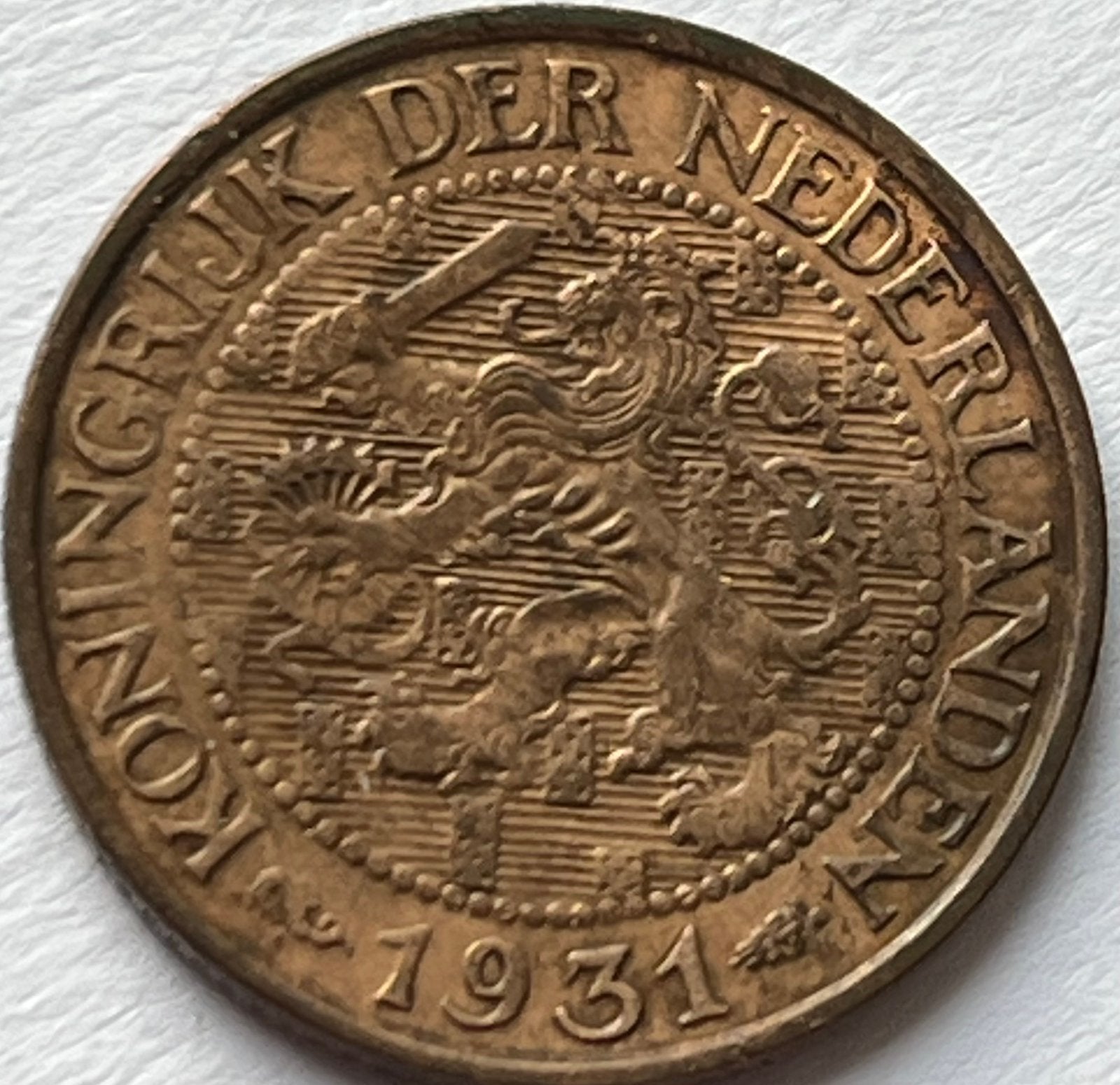 Hele mooie cent 1931, Postzegels en Munten, Ophalen of Verzenden, Koningin Wilhelmina, 1 cent
