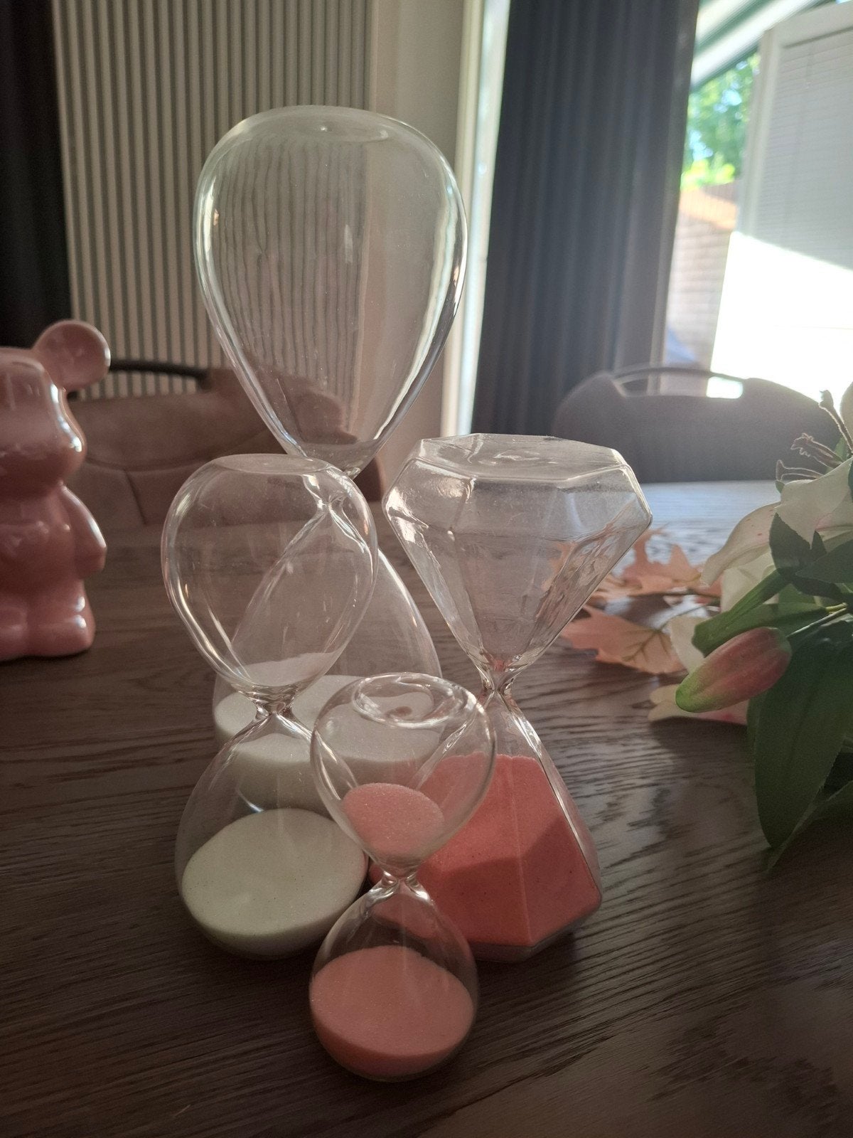 Zandlopers wit en roze, Huis en Inrichting, Ophalen of Verzenden