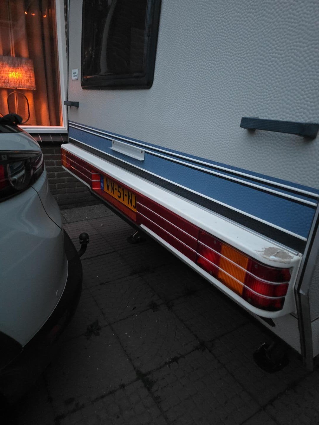 Achterbumper met verlichting hobby classic 1995, Ophalen, Gebruikt