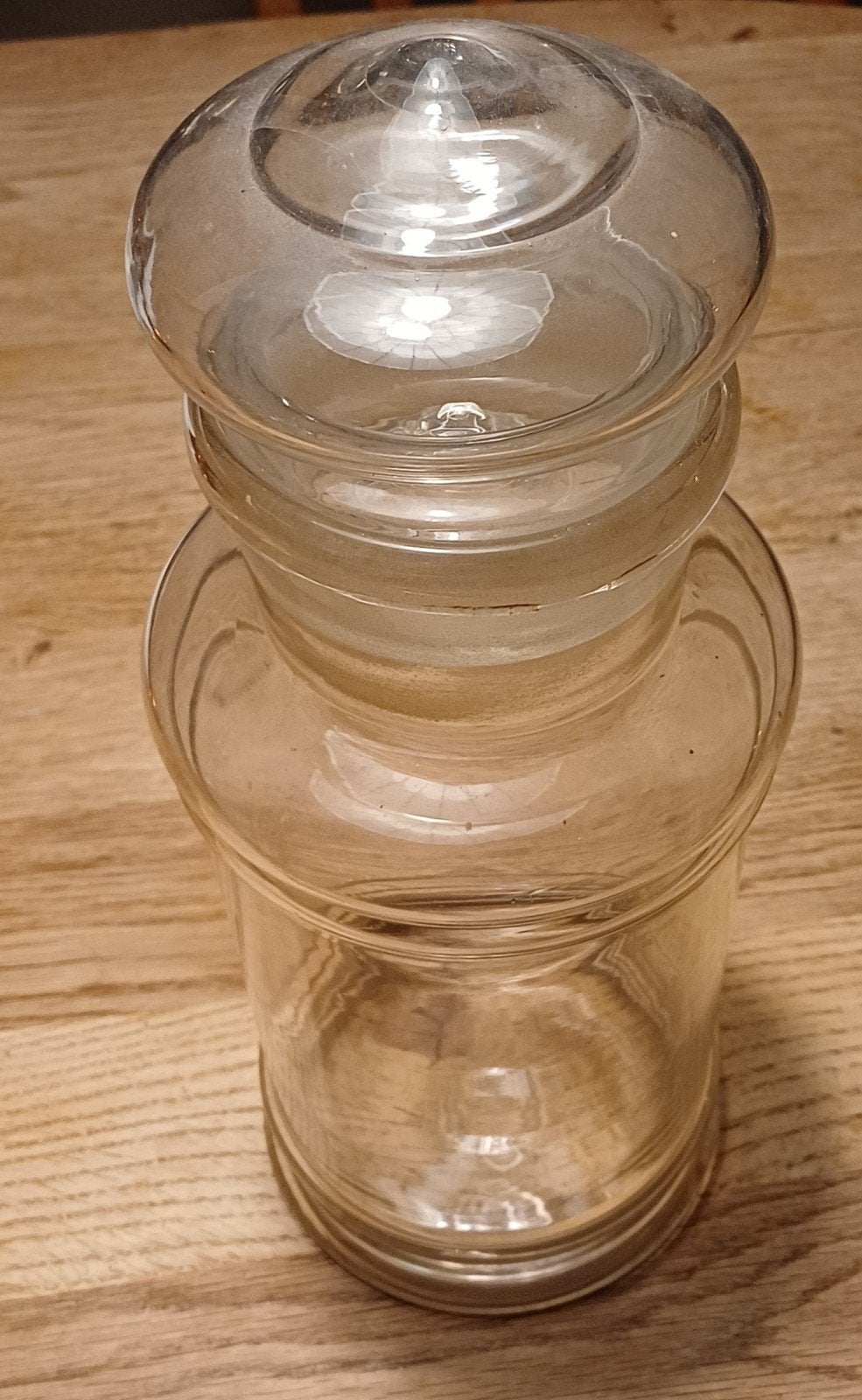 Vintage glazen apothekerspot met glazen deksel, Ophalen