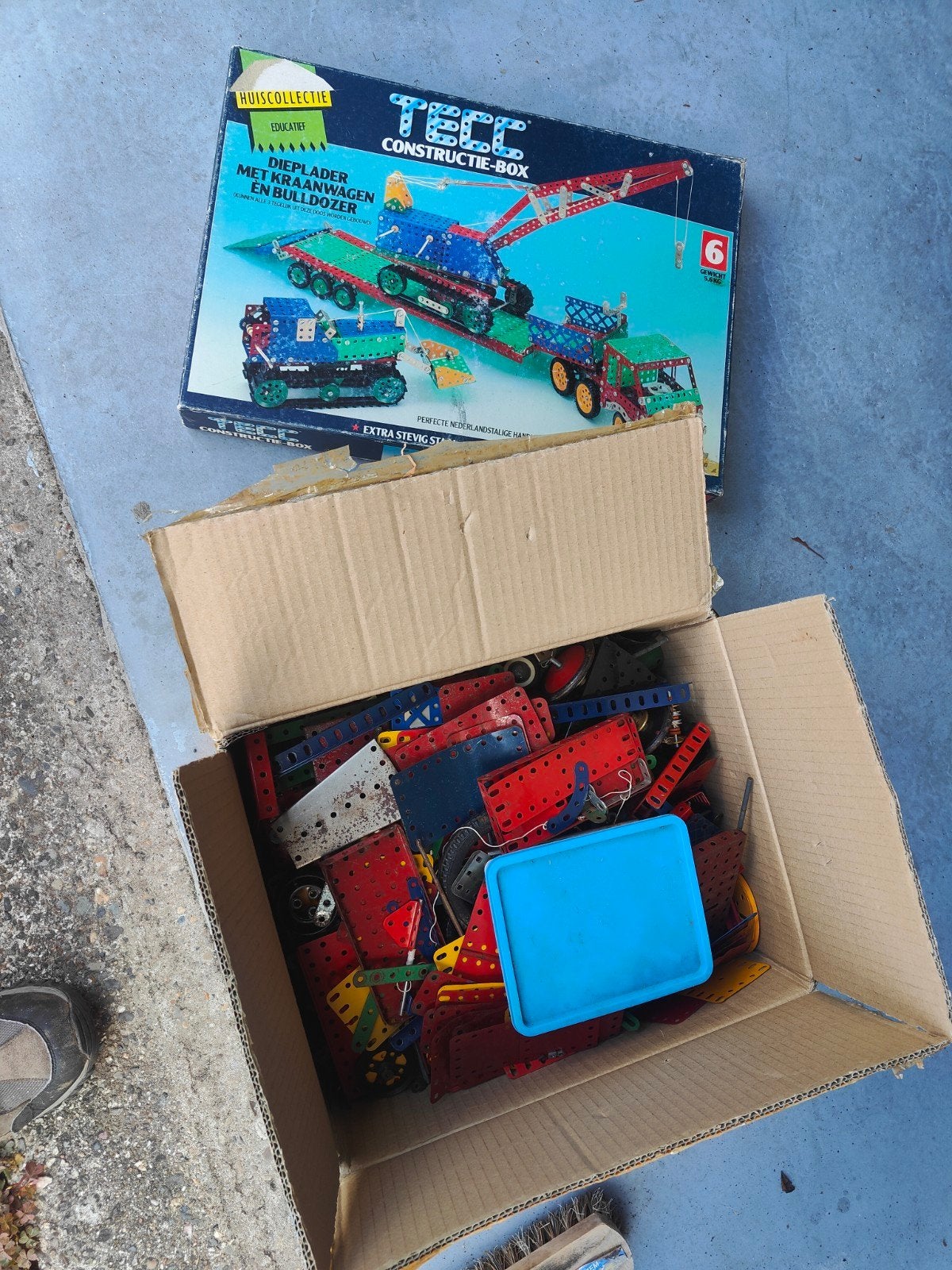 Vintage Meccano en TECC Constructie-Box - Gebruikt, Gebruikt, Ophalen, Overige merken, Groter dan 1:32