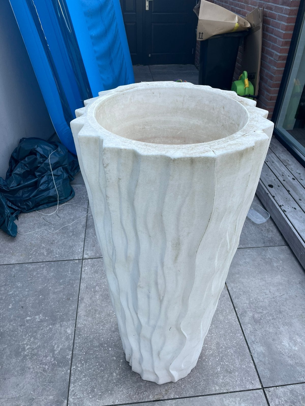 Kunststof plantenbak hoog, Ophalen, Kunststof, Gebruikt, 100 cm of meer