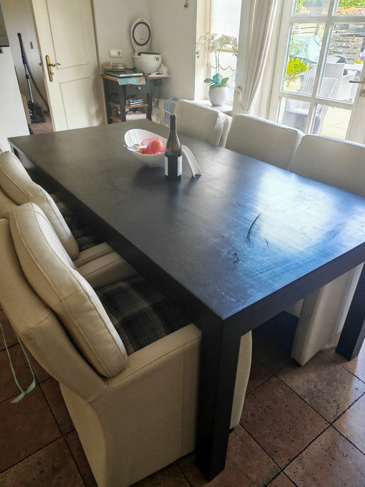 Klassieke hoekige tafel 200x100 cm (excl. stoelen), Ophalen, Gebruikt, 200 cm of meer, 50 tot 100 cm