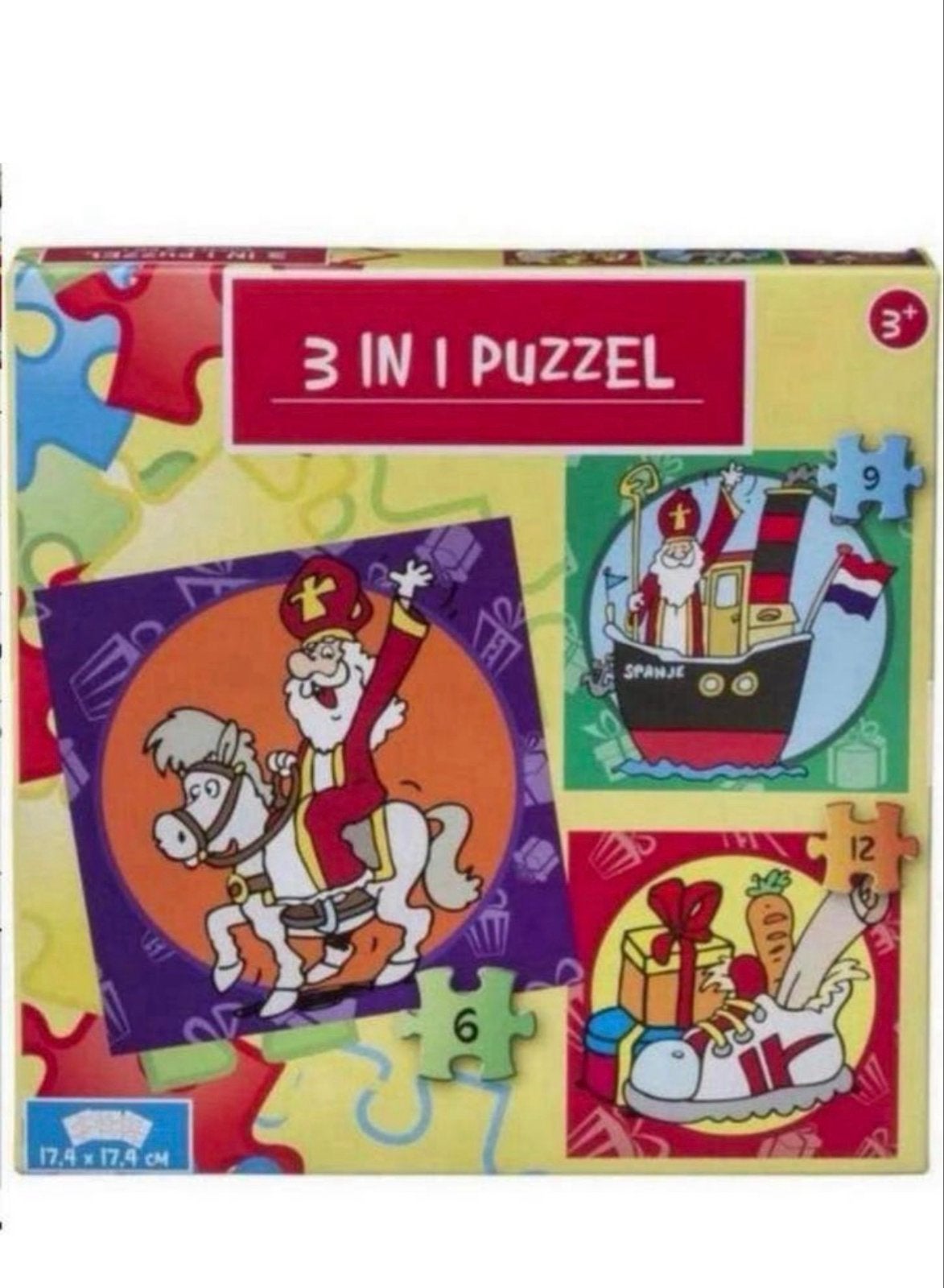 Sinterklaas Puzzel 3-in-1 voor Kinderen, Diversen, Ophalen of Verzenden