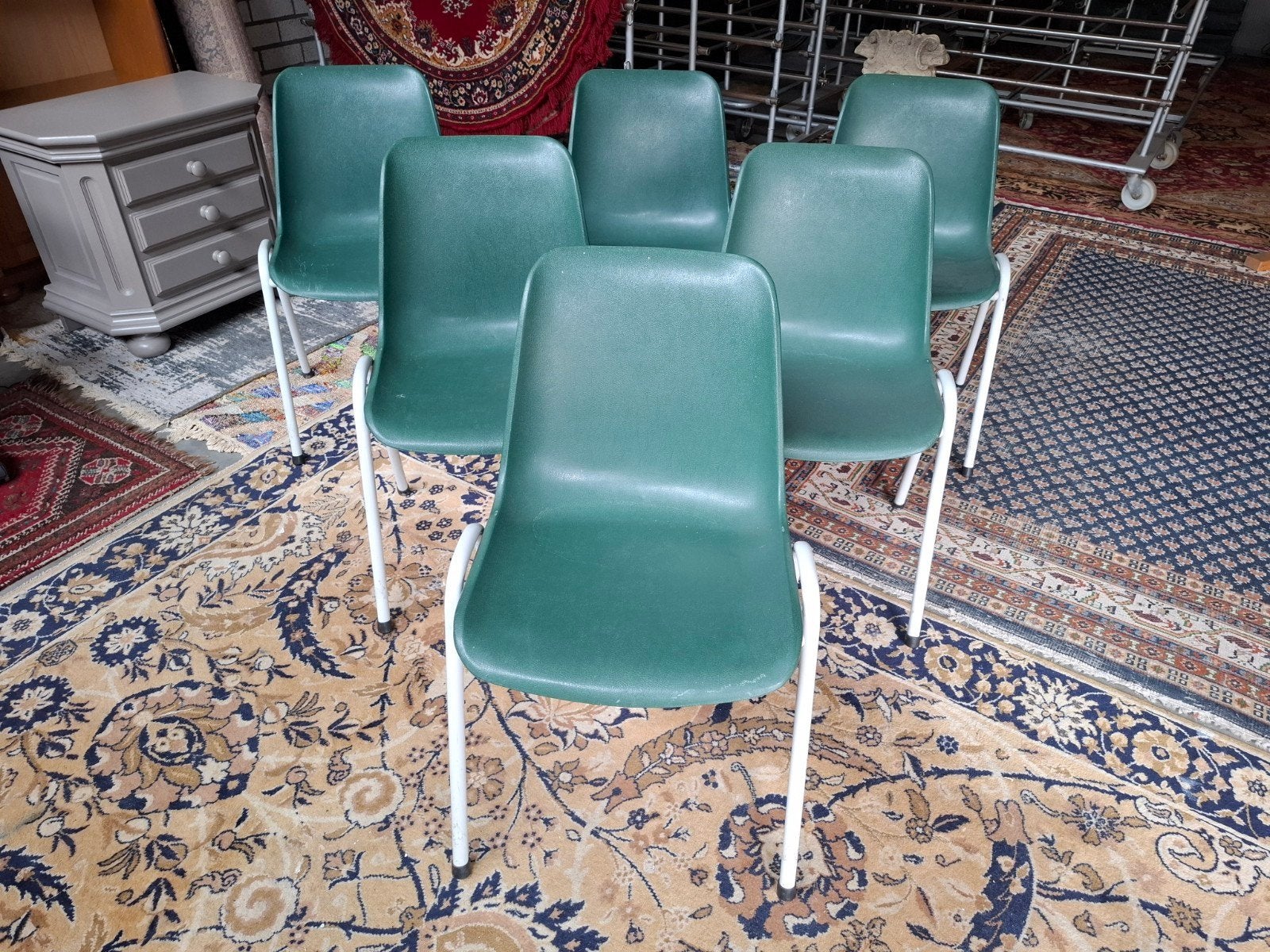 Hele fijne Stapelstoel stoelen 6x. Zie omschr,
Deze stoelen, Ophalen, Gebruikt, Vijf, Zes of meer stoelen