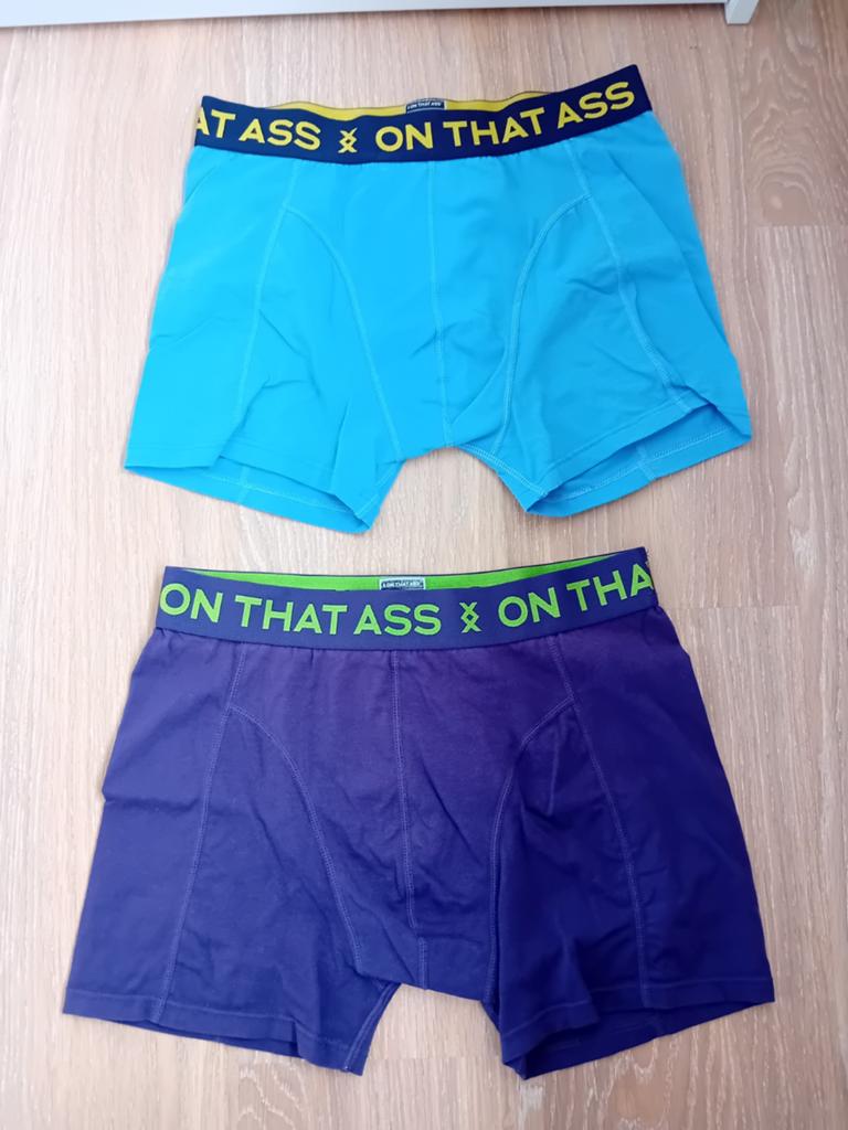 Boxershorts "On That Ass" - Maat M - Goede staat, Kleding | Heren, Ondergoed, Ophalen of Verzenden, Blauw, On That Ass, Boxer