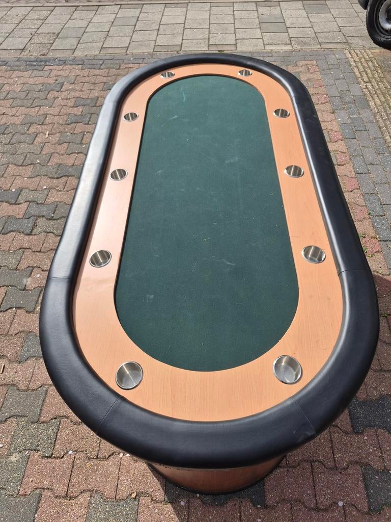 Luxe Pokertafel Ovaal - 210x105x80 cm - Perfect voor Thuis, Vijf spelers of meer, Ophalen of Verzenden, Gebruikt