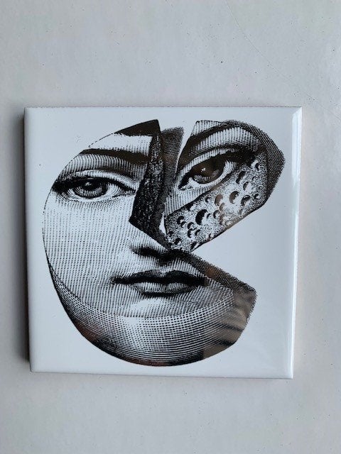 Vintage Fornasetti tegel wit kaas, Ophalen