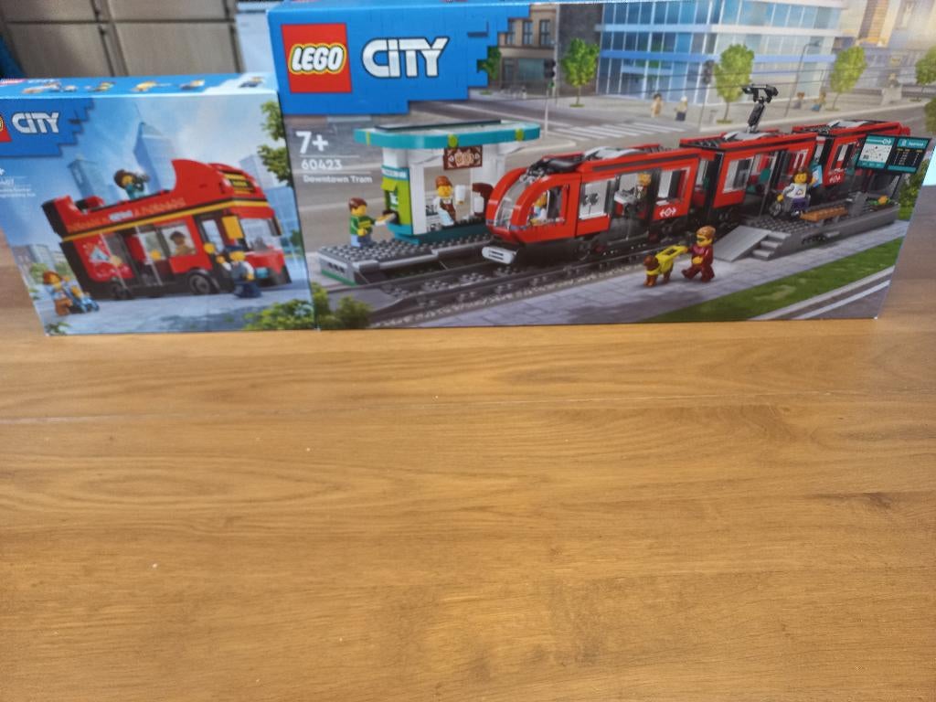 Lego sets 60407 Citytour en 60423 Citytram in nieuwstaat., Ophalen of Verzenden, Nieuw