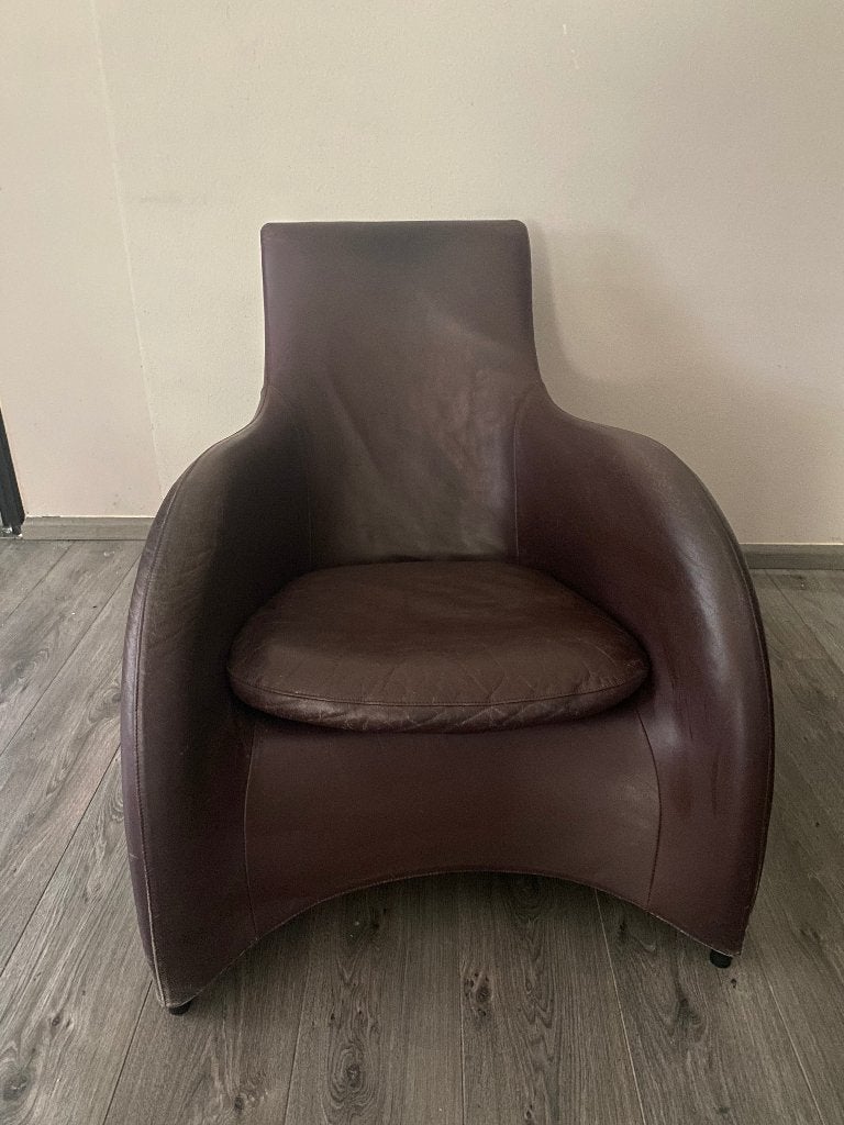 design relax fauteuil stoel, Ophalen, Gebruikt, 50 tot 75 cm, Leer