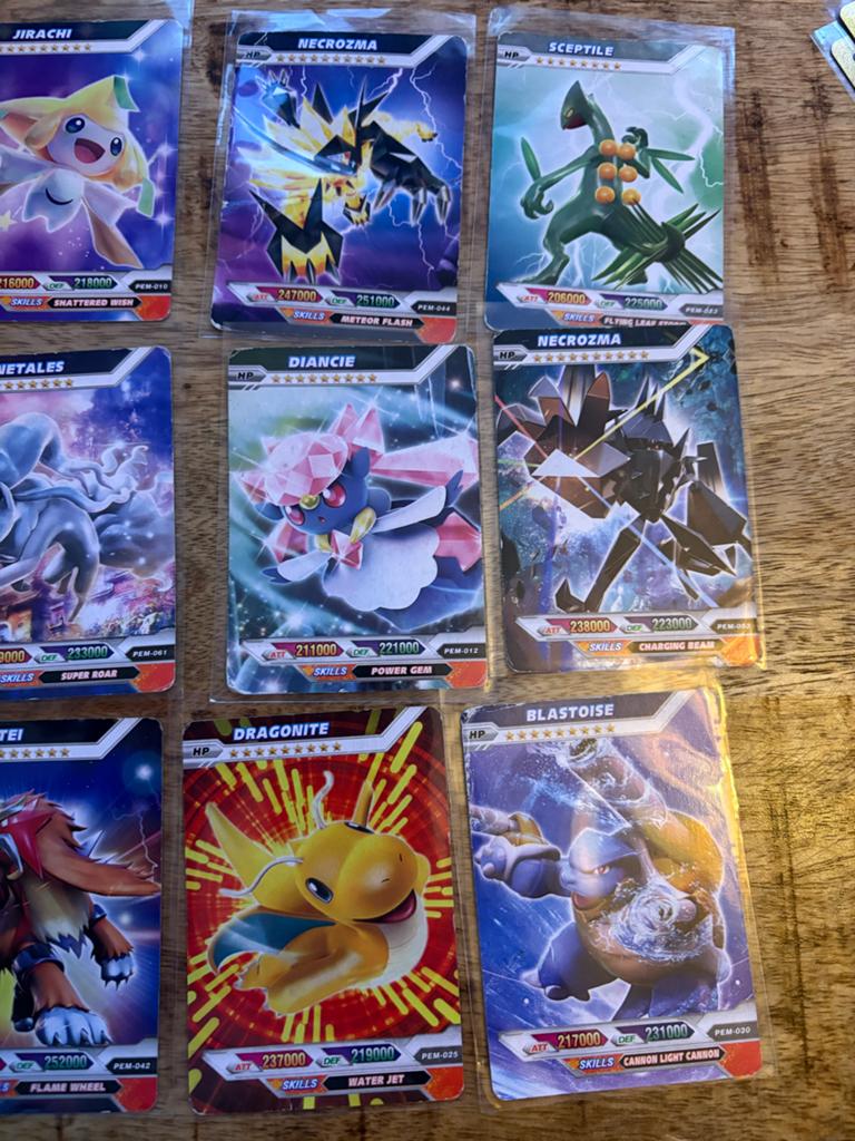 Pokémon kaarten set - Pikachu, Necrozma, Jirachi, Sceptile, Ophalen, Gebruikt, Meerdere kaarten