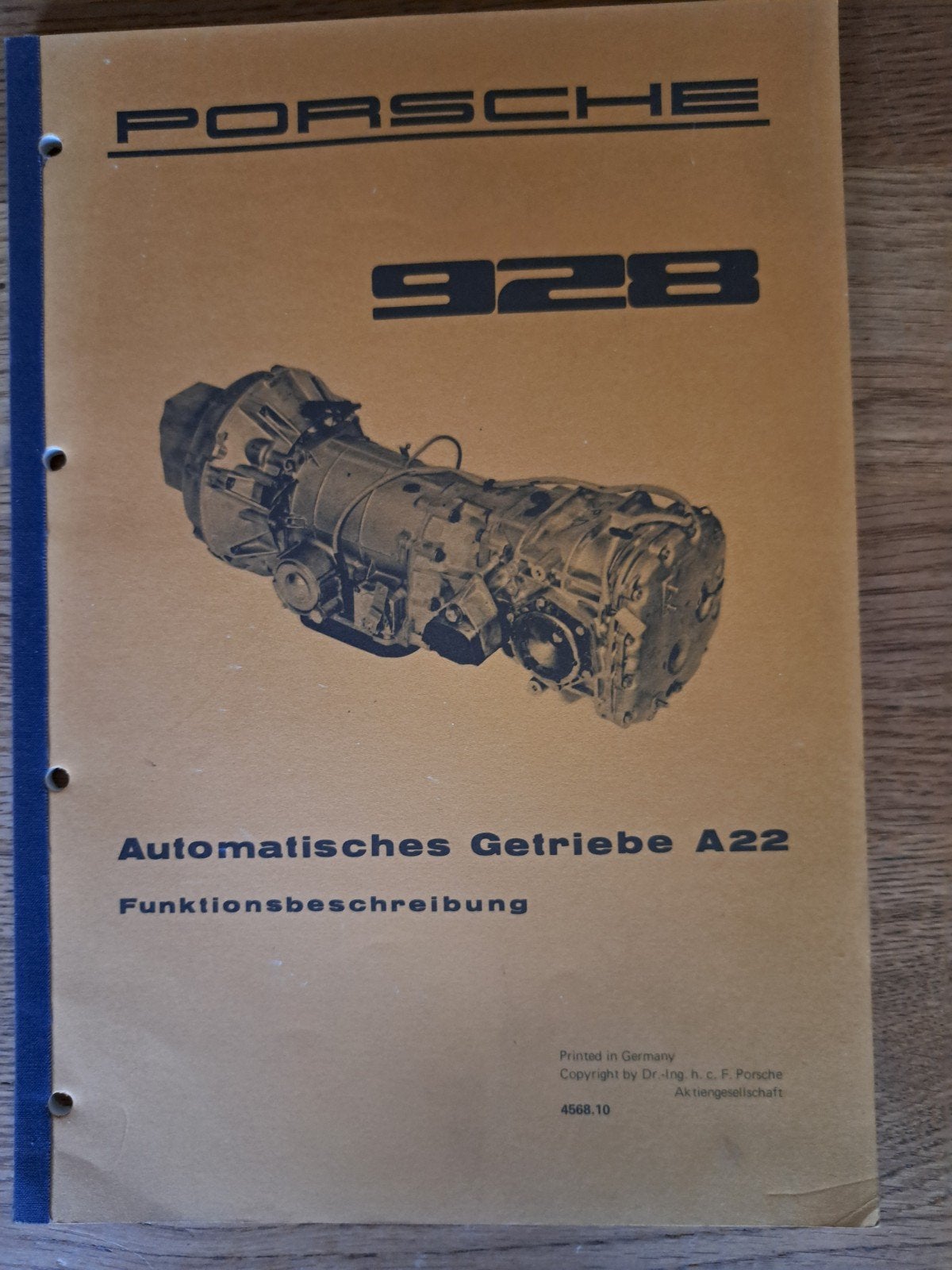 Porsche 928 automatische versnellingsbak A22, Auto diversen, Handleidingen en Instructieboekjes, Ophalen of Verzenden