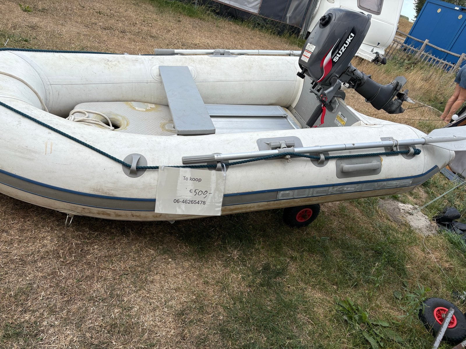 QuickSilver 270 rubberboot met 4 pk Suzuki buitenboordmotor, Ophalen, Airdeck, Quicksilver, Gebruikt