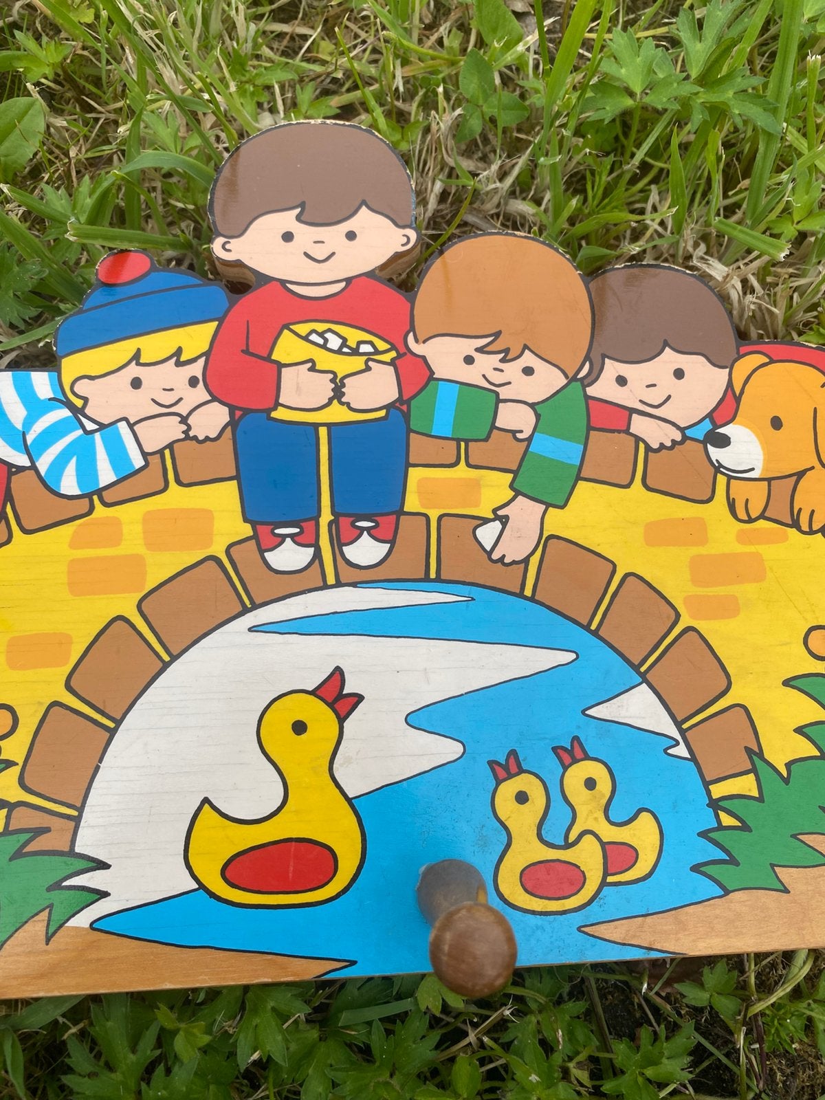Vintage vrolijk kapstokje van Simplex, Kinderen en Baby's, Speelgoed | Overig, Gebruikt, Jongen of Meisje, Ophalen of Verzenden