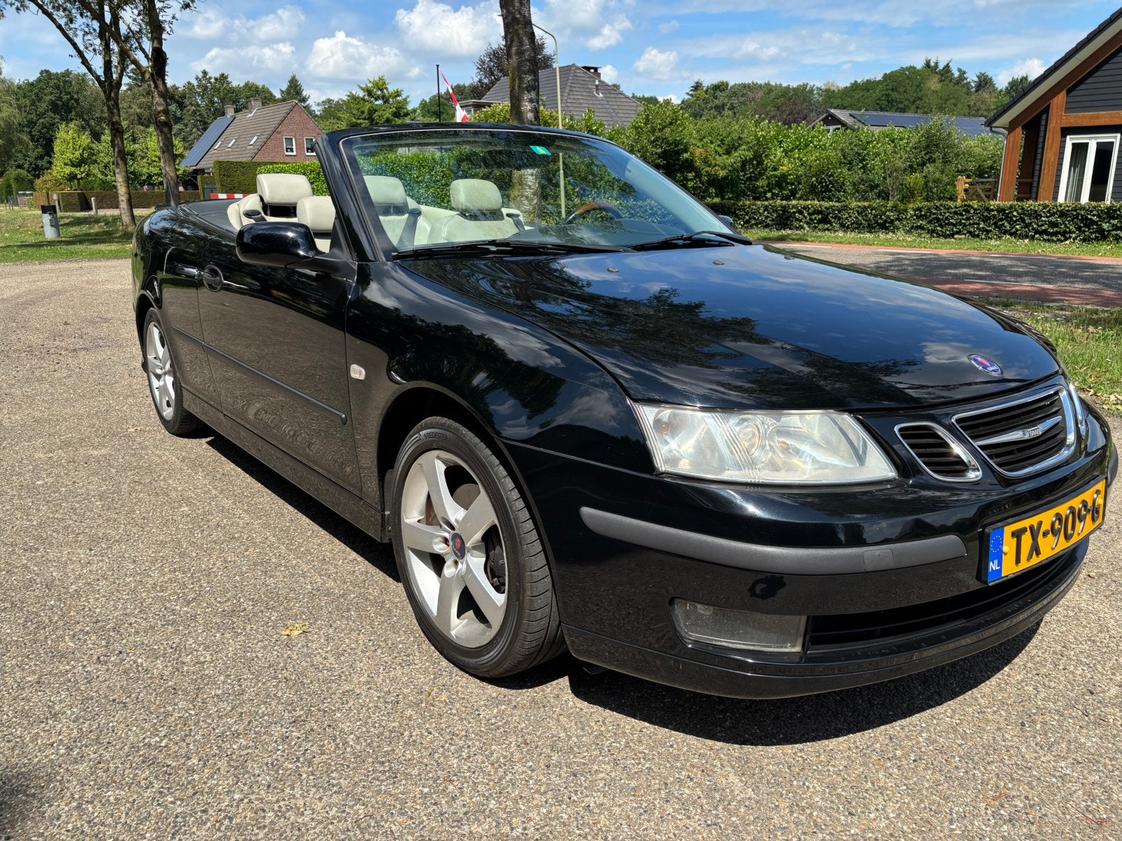 Saab 2004 Zwart automaat, 1998 cc, Cabriolet, Zwart, 10 km/l