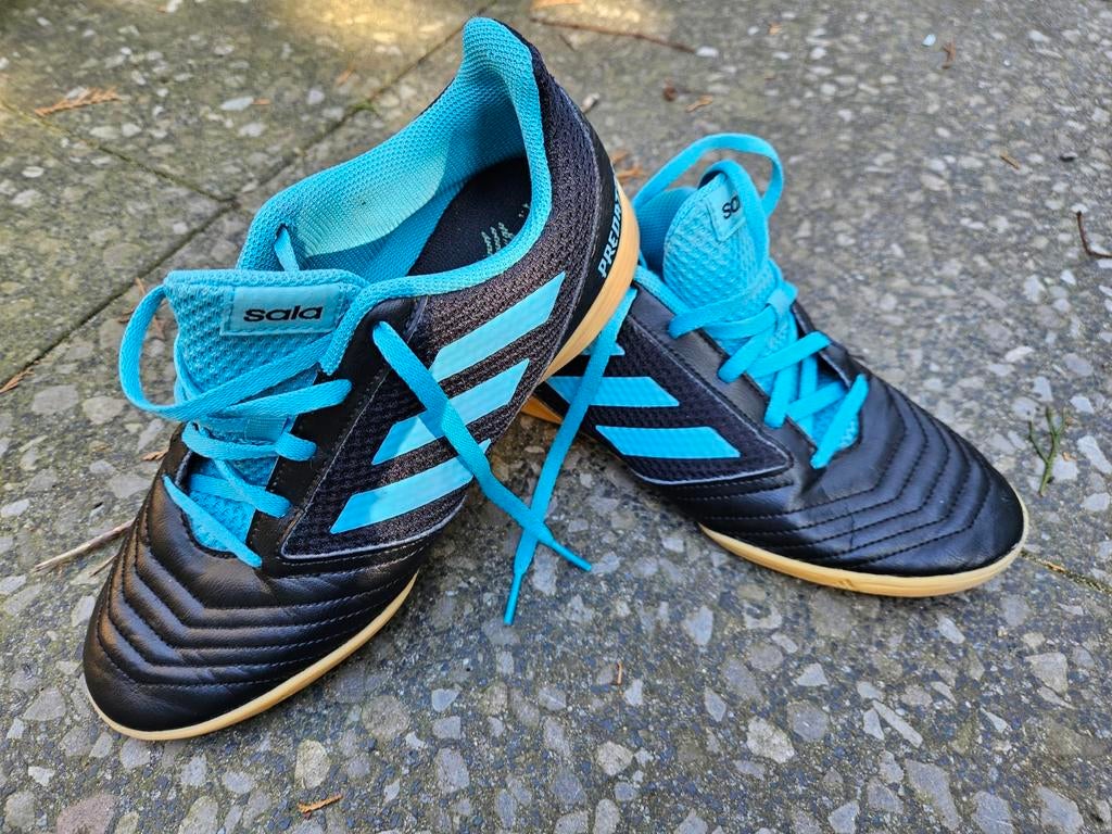 Zaalvoetbal schoenen Adidas Sala Predator zwart blauw 38, Ophalen, Maat XS of kleiner, Schoenen, Zo goed als nieuw