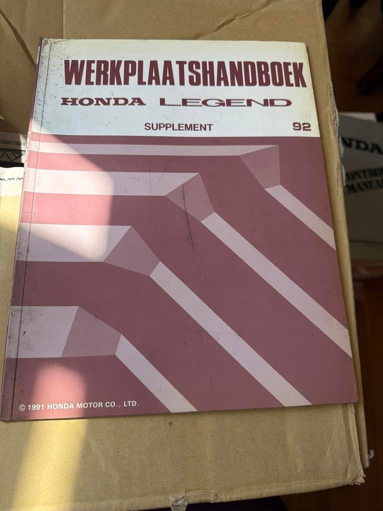 Werkplaatshandboek Honda Legend Supplement 1992, Ophalen of Verzenden