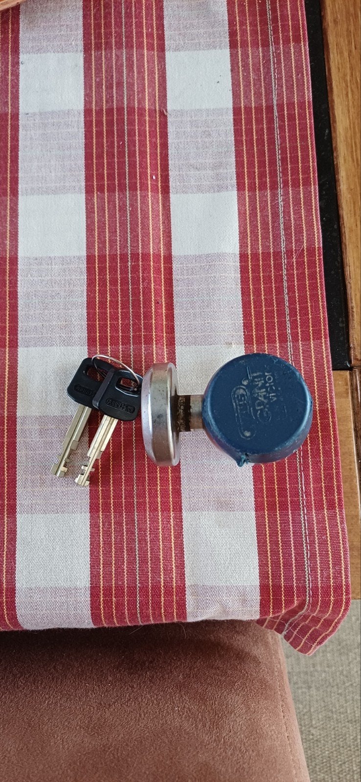 Abus schijfremslot Granit Victory, Ophalen, Gebruikt