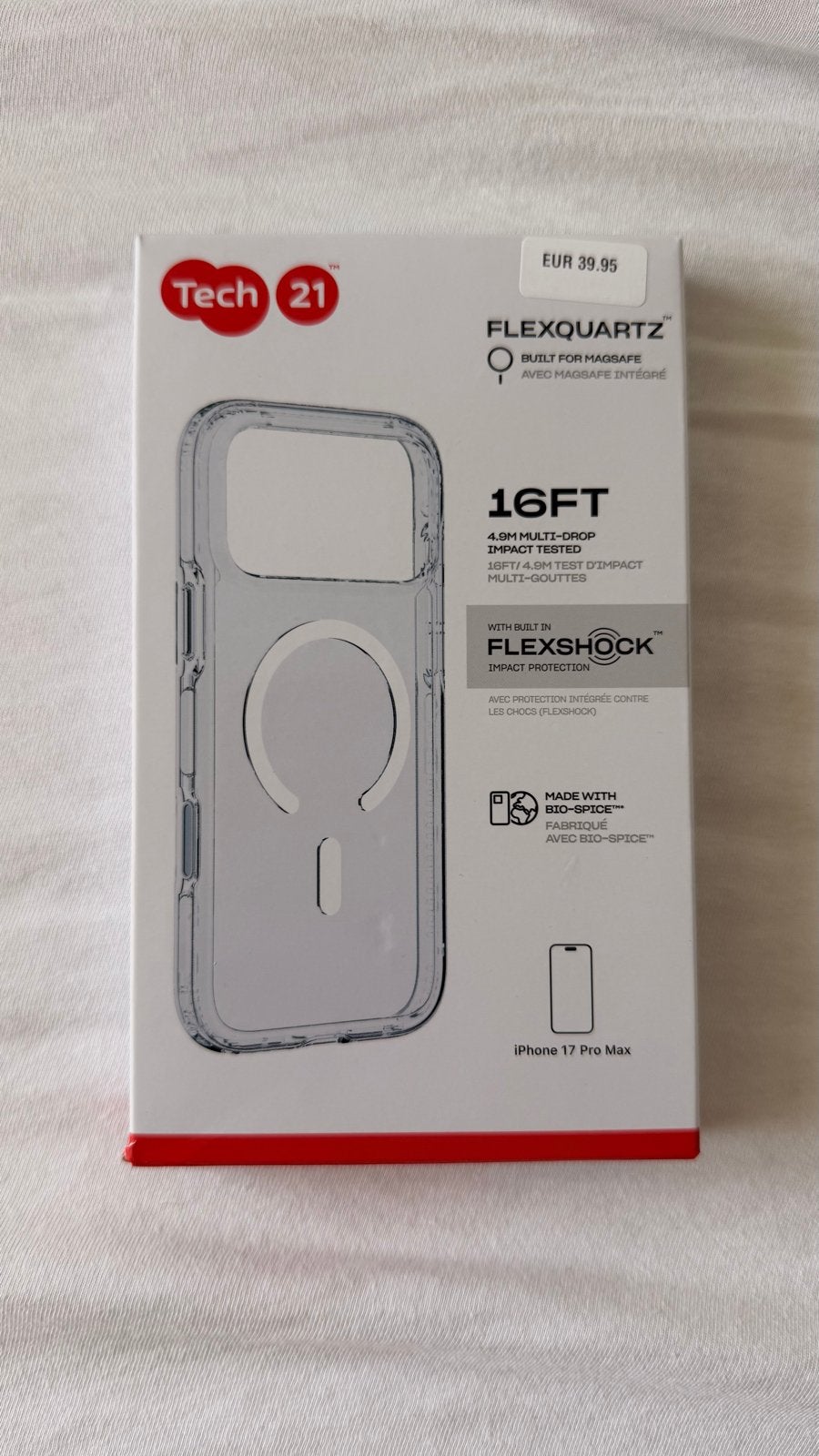 Tech21 FlexQuartz MagSafe Hoesje iPhone 17 Pro Max, Kunststof, Overige merken, -, Nieuw