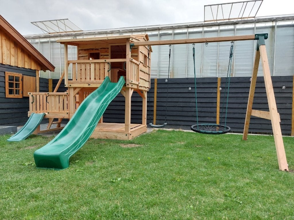 BOOMHUT VILLA speeltoren speelhuis klimtoren speeltoestel