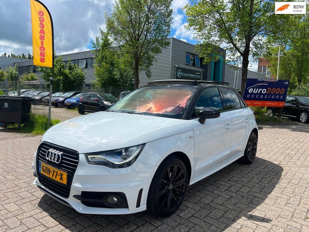 Audi A1 SPORTBACK 1.4 TFSI Pro Line S - AUTOMAAT - PANO !, Euro 5, Zwart, 4 cilinders, 4 stoelen