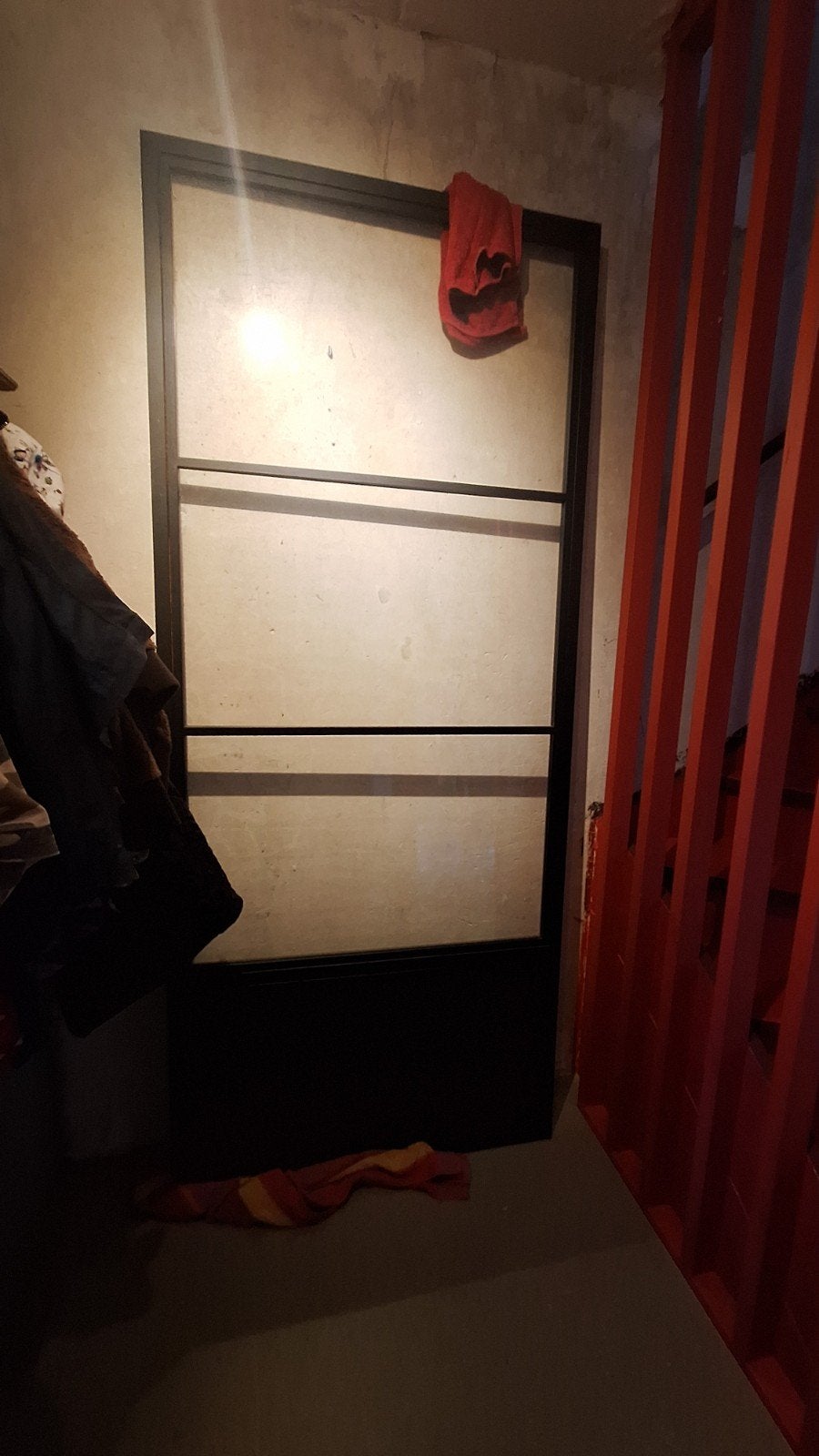 Nieuwe zwarte metalen schuifdeur met glas 100x235 cm, 215 cm of meer, Binnendeur, Nieuw, Schuifdeur
