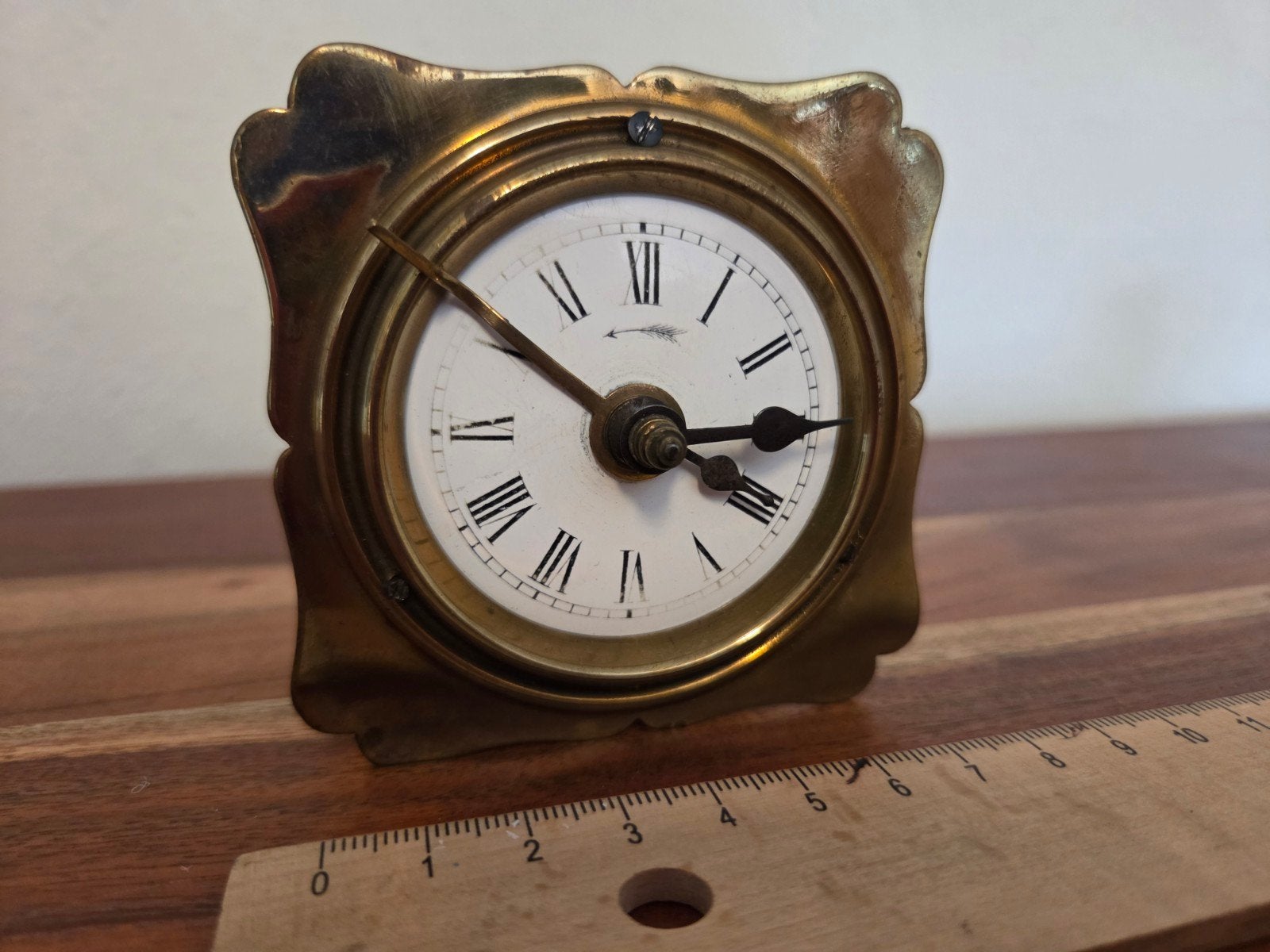 Antieke messing tafelklok - Decoratief uurwerk, Ophalen