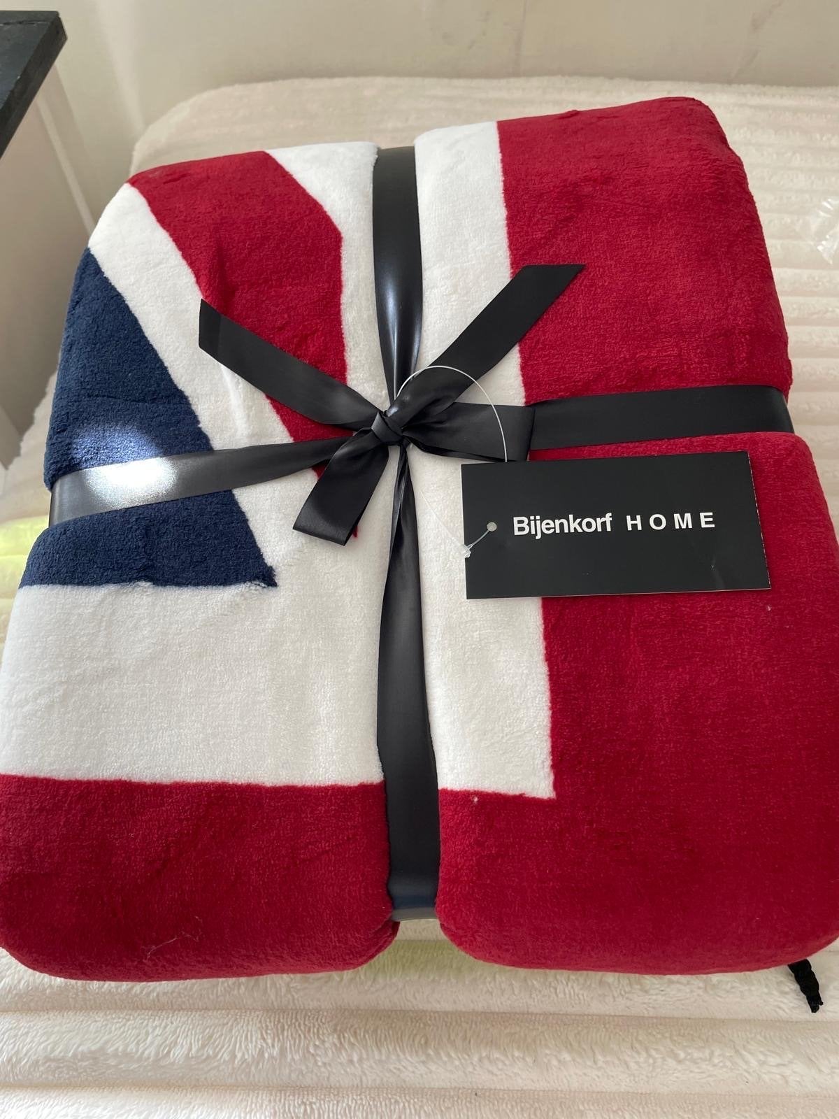 Fleece Plaid Bijenkorf Home - Union Jack Design, Nieuw, Ophalen of Verzenden, Plaid, Meerkleurig