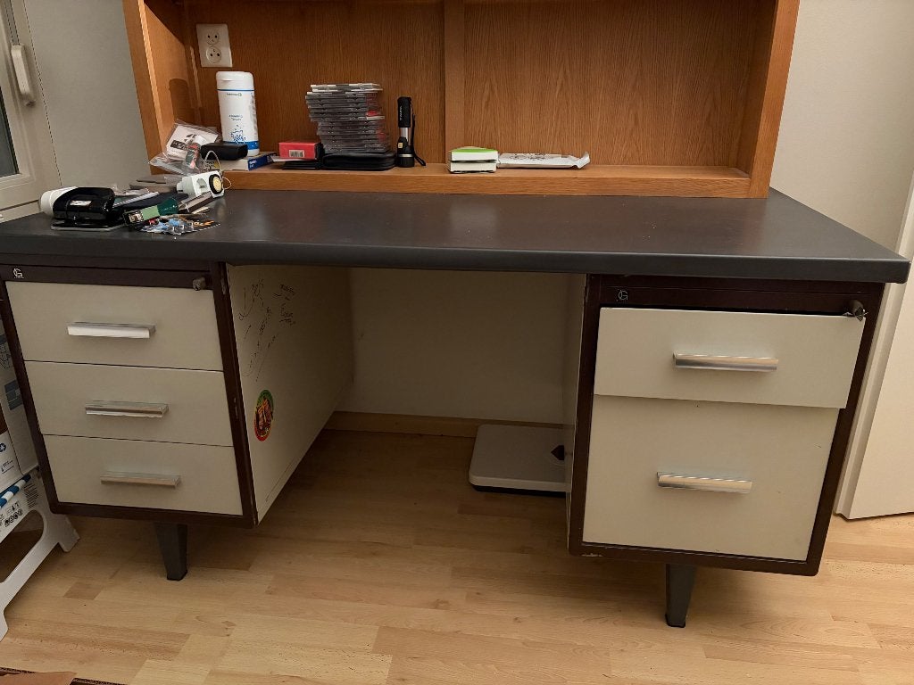 Bureau, Ophalen, Gispen, Gebruikt, 150 cm