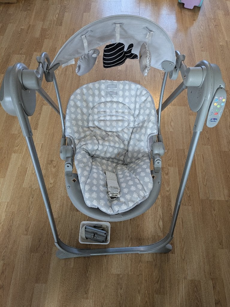 Chicco Polly swing up babyschommel, Ophalen, Gebruikt, Hangstoel, Gordel(s)