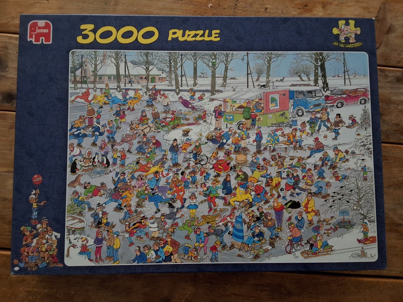 Jan van Haasteren 3000 stukjes - De Elfstedentocht, Hobby en Vrije tijd, Denksport en Puzzels, Ophalen of Verzenden, Meer dan 1500 stukjes