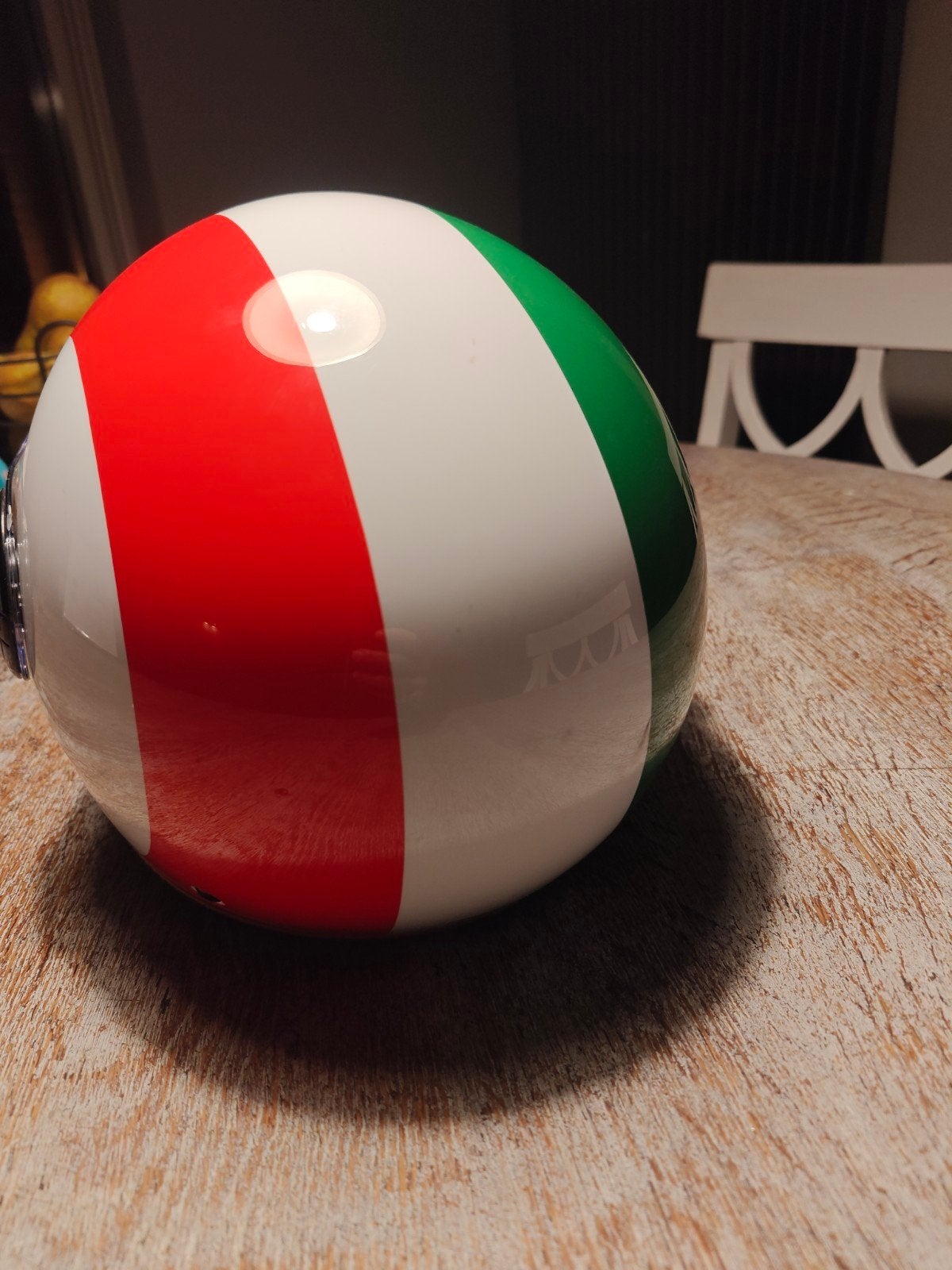 Retro scooterhelm - Italiaanse vlag design - Maat S, Ophalen of Verzenden, Zo goed als nieuw, Small, Onbekend