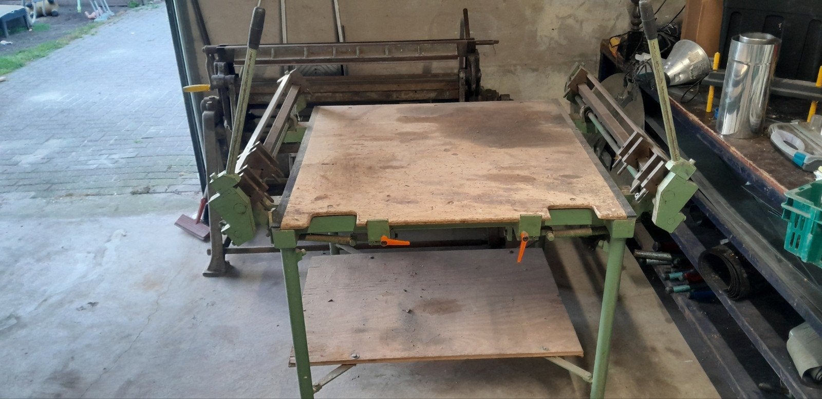 Aftekentafel van zink in prima staat, Doe-het-zelf en Verbouw, Werkbanken, Ophalen of Verzenden